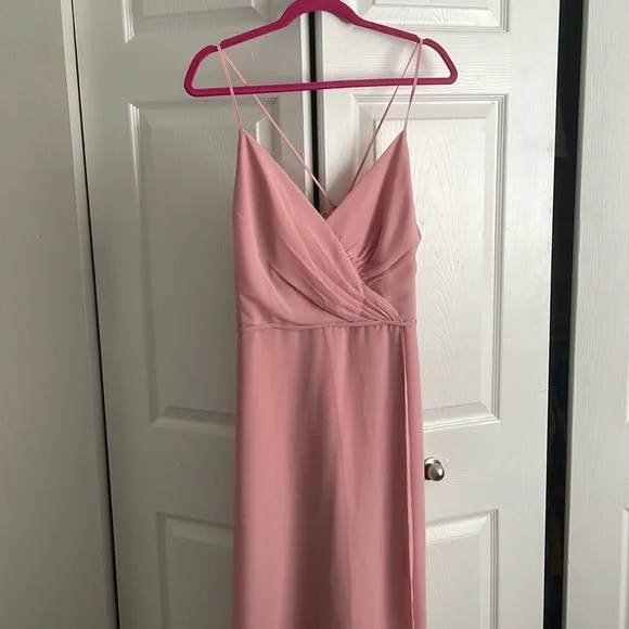 david's bridal ruffle spaghetti strap chiffon bridesmaid dress David's Bridal | Dresses | Davids Ruffle Spaghetti Strap Chiffon Bridesmaid  Dress